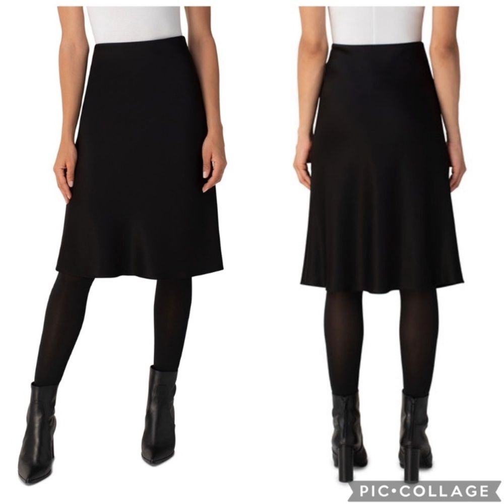 Akris Punto Black A Line Skirt 100% Wool size 10 Classic Business Casual - Picture 8 of 10